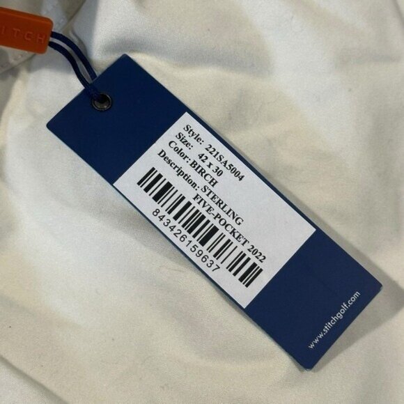 Stitch's Britches Sterling 5 Pocket Men's 42x30 Birch Flat Front Golf Pants NWT - Picture 4 of 8